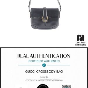 Gucci Black Leather Messenger Bag